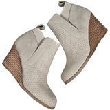 DV by Dolce Vita Gerdy Beige‎ Perforated Wedge Booties Womens 9 Vegan Leather Photo 0
