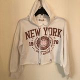 New York Crop Hoodie Sweatshirt S Photo 0