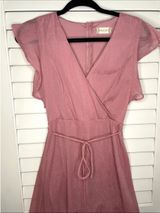 Altar'd State Sparkly Rose High-Low Midi Dress Photo 0