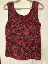 Women’s Pink & Black Animal Print Sleeveless Camisole Photo 0