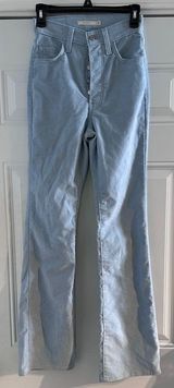Levis Ribcage Bootcut Corduroy Pants Women 26 x 33‎ Blue Slim High Rise Photo 0