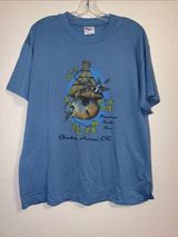 Vintage 90s Blue Birds and birdhouse TShirt Unisex cottagecore concert festival Photo 0