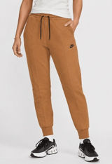 Nike Tech Fleece Joggers Womens Mid Rise Sportswear Flax Brown Small NEW $120 Photo 0