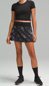 Lululemon Pace Rival Mid Rise Skirt Skort Motion Vista Black Size 6 Photo 0