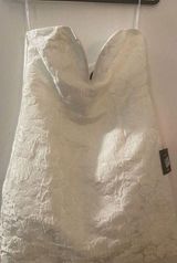 Lulus White Lace Strapless Mini Dress Size Large Non-slip Bustline Bodycon NWT‎ Photo 0