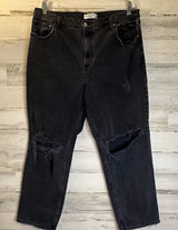 Abercrombie & Fitch The 90s Straight Ultra High Rise Jeans‎ Black Distressed Photo 0