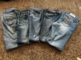 L-R Live Hard 12x34 BKE 30x31 Aeropostale 11/12 Silver Jeans 30x31 Photo 0