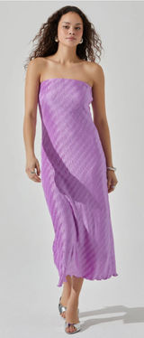 ASTR the Label Plisse Tube Midi Dress‎ Size Small NWT Photo 0