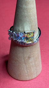 Bomb Party RBP8628 “Casual Beauty” Cubic Zirconia on Rhodium Size 9 Ring NWT Photo 0
