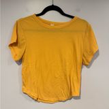 Orange ribbed Old Navy curved hem crop top‎ Photo 0