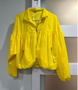 Free‎ People Movement Yellow Babydoll Windbreaker Zip Up Jacket XS Neon Photo 0