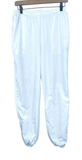 Vintage Nike Track Pants Women Medium White 90s Windbreaker Joggers Swoosh Logo Photo 0