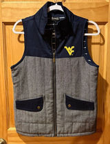 West Virginia Gameday Couture Navy and Gray Vest size S women’s Photo 0