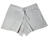 WeWoreWhat‎ Pull On Sweater Shorts L Gray Chunky Knit Drawstring Loungewear Photo 0
