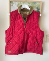 Ralph Lauren Vintage 90s Y2K Quilted Corduroy Collar Barn Chore Vest Jacket Photo 0