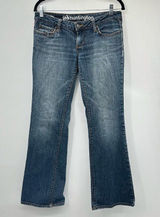 Bullhead Huntington Vintage Low Slung Stone Washed Flare Jeans Size 7 Juniors Photo 0
