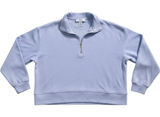 Magaschoni Women‎ XL Periwinkle Blue Modal Blend Quarter Zip Pullover Sweatshirt Photo 0