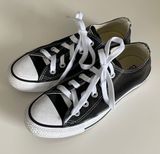 women’s black low top lace up sneakers Photo 0