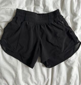 black lululemon high rise 4 inch hotty hot shorts Photo 0