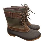 JBU by Jambu Nova Scotia Lace Up Duck Boots‎ Weatherproof Green Brown Size 7 Photo 0