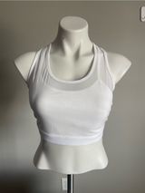 FABLETICS White Faye High Impact Cross Back Sports Bra Sz XL Photo 0