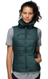 Lululemon Fluffin Awesome Vest Fuel Green Size 6 Goose Down Puffer Ski Outdoors Photo 0