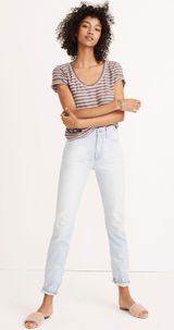 Madewell Womens Jeans Sz 27 Perfect Vintage Fitzgerald Wash Light‎ Blue Mom Photo 0