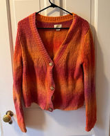 Maeve by Anthropologie Ombre Knit Cardigan | Pink & Orange | XS Photo 0