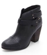 Rag & Bone Harrow Black Leather Heel Ankle Boots Size 41 or 10 Photo 0