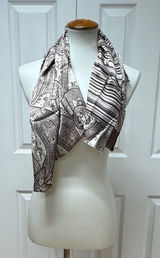 Unisex Italian Paisley Silk Scarf 65" x 19"- NEW - In‎ bags. Photo 0