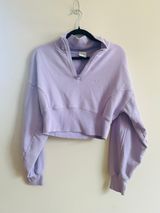 Aerie Cropped Purple Sweatshirt Photo 0