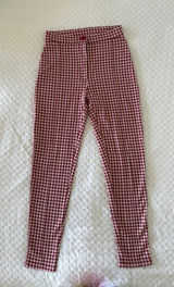 Free People Gingham Pants Skinny Photo 0
