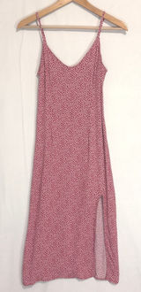 Abercrombie & Fitch‎ Midi Slip Dress Womens XS Pink Floral Ditsy Y2K 90s Cottage Photo 0