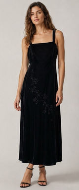 Morgan and Co Black Maxi Dress 15 Vintage Evening Formal Gown Special Occasion Photo 0