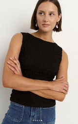 Comune Smock Sleeveless Top Black Small Casual Street Minimalist‎ Photo 0