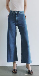 NWT Zara High Rise Marine Straight Jeans Size 14 Photo 0