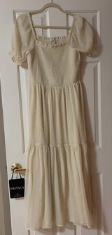 Cream Polka Dot Maxi Dress Photo 0