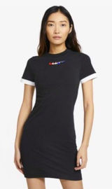 Nike Fitted Womens Black Dress‎ Swoosh SZ Medium Tight Fit Athleisure Streetwear Photo 0