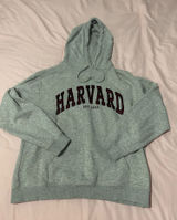 Harvard H&M Hoodie Grey Oversized University Photo 0