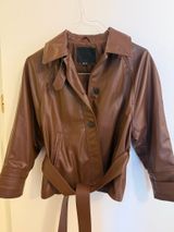 Faux Leather Brown Jacket ZARA Photo 0