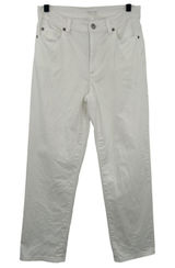 Eileen Fisher White Organic Cotton Straight Leg Jeans Size 6‎ Minimalist READ Photo 0