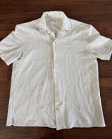 Men’s Zara cream short sleeve button down Photo 0