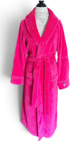 Victoria's Secret Cozy Plush Robe Vibrant Hot Pink Color Matching Fabric Belt XL Photo 0