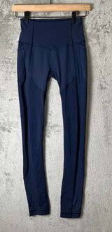 Lululemon All The Right Places Leggings *28" True Navy Size 2 High Rise Pockets Photo 0