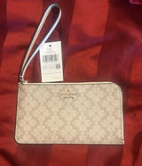 Kate spade flower dark beige wristlet Photo 0