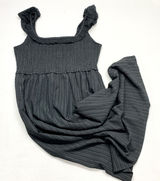 American Eagle‎ Smocked Ruffle Maxi Dress Womens XL Black Boho Lace Polyester Photo 0