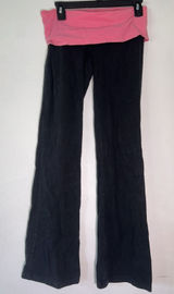 Victoria's Secret PINK Yoga Pants‎ Black Pink Rhinestone Love Pink Flare Small Photo 0