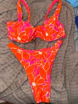 Target Bikini Set Pink Orange Floral Photo 0