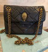 Kurt Geiger Mini Kensington Black Leather Crossbody Bag Photo 0