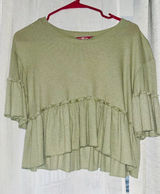 Altar'd State Flowy Green Blouse Photo 0